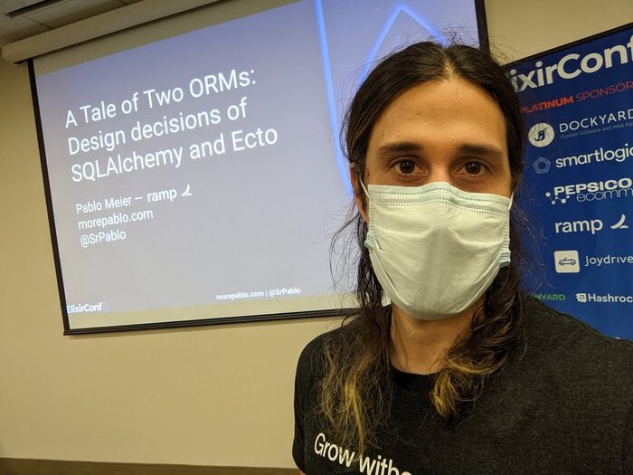 Speaking at ElixirConf. Click for full size.
