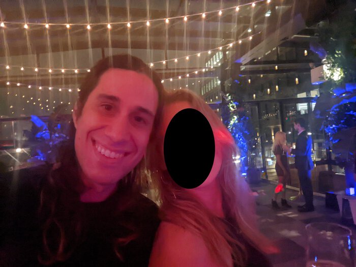 Karen and Pablo at the Ramp holiday party. Click for full size.